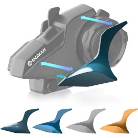 Moman H2E Helmet Intercom Headset with Dual Chip for HiFi/Music Sharing/AI Voice - Interchangeable Shells B(5 Pcs)