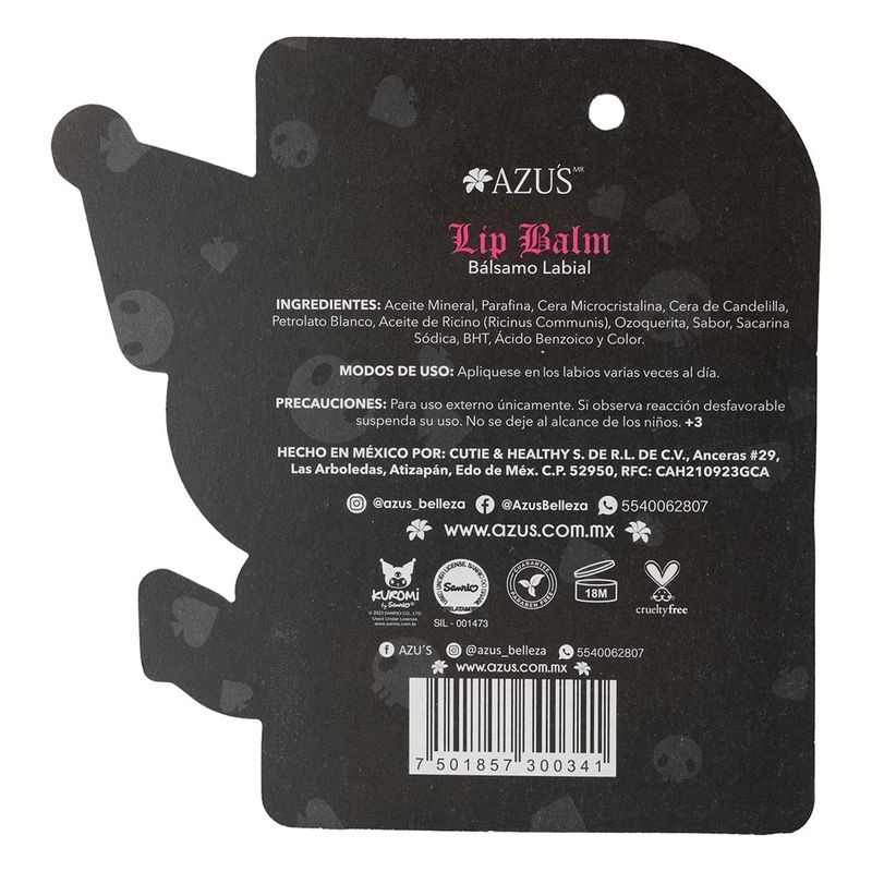 Bálsamo Azus Kuromi Para Labios Cereza 4.5g