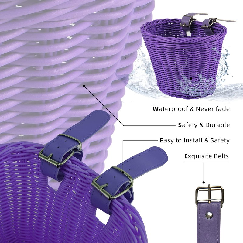 EIRONA Bicycle Handlebar Basket for Children's Bike, Balance Bike, Scooter,