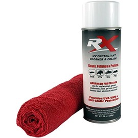 RX UV Protectant Cleaner & Polish 14oz with 260 GSM 16 X 16 Microfiber Towel