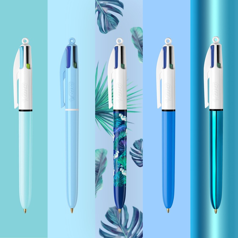 BIC 4 Colours Special Collection of 15 Ball Pens Medium