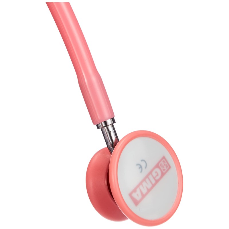 GIMA Pediatric Dual Head Stethoscope, Pink, Lightly Chrome Plated Pediatry