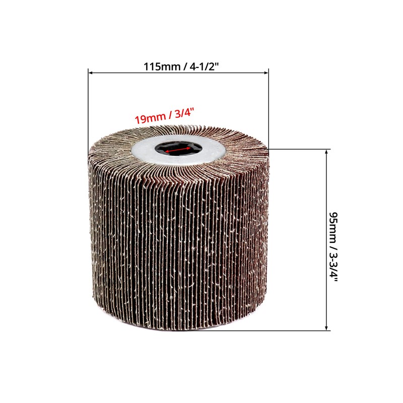 QWORK Flap Sanding Wheel, 2 Pack Wire Drawing Polishing Wheel,