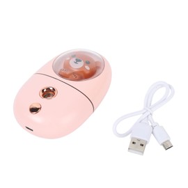Cute Animal Facial Mist Sprayer USB Rechargeable Mini Eye Face Humidifier for Travelling 35ml 500mah (Pink)