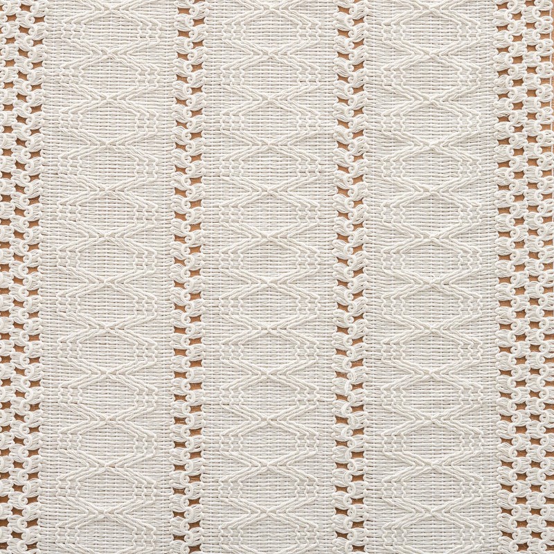 duduta White Macrame Table Runner 72 inches Long, Rustic Farmhouse