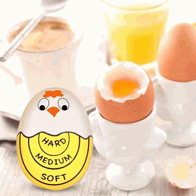 JINJUMEI Pack of 4 Egg Timers for Cooking (Soft/Medium/Hard) Colour-Changing