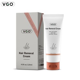 VGO 5-Min Hair Remover Cream for Women & Men with Aloe Vera & Vitamin E - Gentle Body Hair Removal, Pain-Free Formula for Sensitive Skin waxing kit brazil wax Fragrance Comfort Argan Oil Vegan Cosmetic waxing kit
