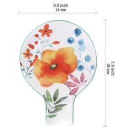 Bico Flower Carnival Ceramic Spoon Rest, House Warming Gift, Dishwasher Safe