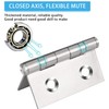 Eruinfang 12 Pieces Hinges Stainless Steel Folding Butt Hinges Small