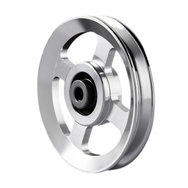 Ezweiji Pulleys, Aluminium Alloy Pulley, Fitness Pulley, Fitness Equipment, Replacement Part for Home Gym, Sports Equipment, Garage Door Roller Systems (Silver 88-90 mm)
