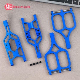Mesimsple Alloy Upper Lower Suspension A Arm Kit 5131R 5132R for 1/10 T-Maxx 3.3 TMAXX TRX E-Maxx Series Upgarde Parts