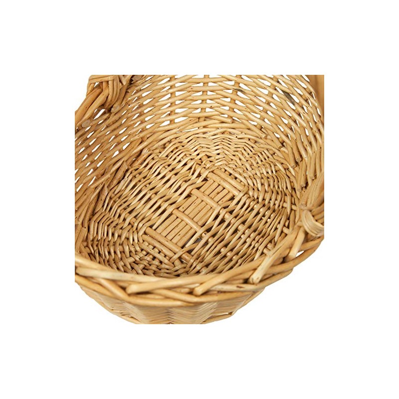 Woodluv Set of 2 Boat Shaped Wicker Hamper Storage Gift