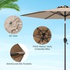 Tangkula 7.5ft Patio Umbrella, Heavy Duty Outdoor Umbrella with Push