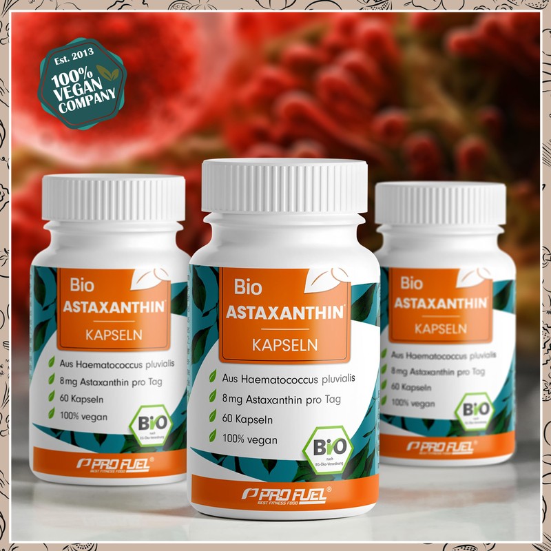 Organic Astaxanthin Capsules 120x - Optimal High Dose with 8