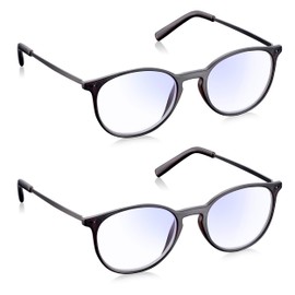 Read Optics Mens Womens Blue-Light Blocker Glasses 3.5 for Computer, Digital, Screen, Gaming, Protective Eyewear Filtering Harmful Blue Rays. 2 Pack from