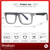 Breaksun Fashion Square Glasses for Women Men Non Prescription Clear