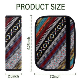 IHOTDER 2PCS Seat Belt Cover Pad,Boho Seatbelt Cushion for Car Decorations & Shoulder Protection,All Season Universal Car Accessories Interior Seatbelt Covers for Kids Adults (Seatbelt Cover-A)