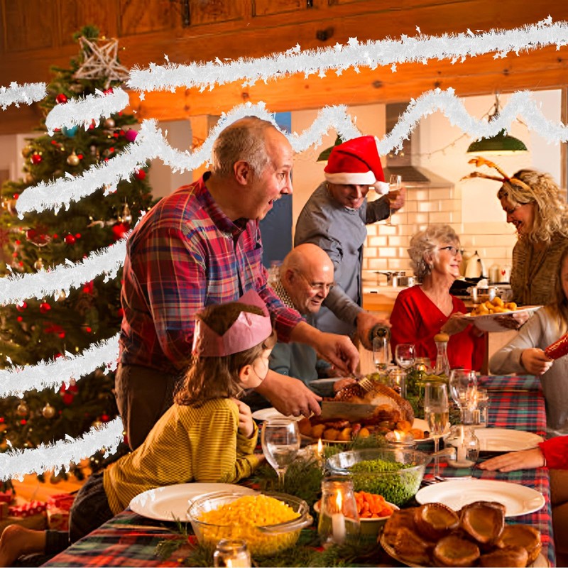 Aitsite Tinsel Christmas Tree, 8 Pieces Christmas Garland, Tinsel Garland,