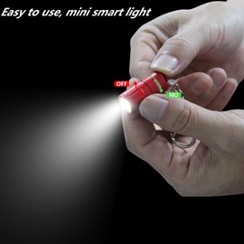 Nitefox e3 Mini Small Bright Keychain Flashlight 100 lumens Long Lifetime Waterproof EDC Light for Everyday Dog Walk Sleeping Reading Nice Gift for Student Kids or Parents (Red)