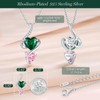 LOUISA SECRET Unique Double Heart Necklace Gifts for Wife Women,