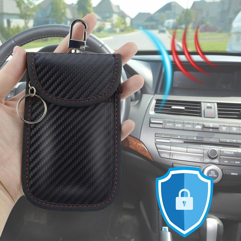 2 Pack Faraday Car Keycase Protective Bag Car rfid Signal