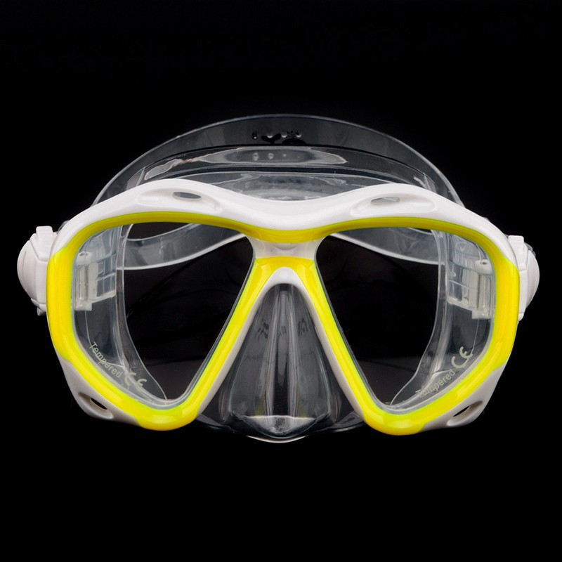 WHALE Comfortable Scuba Diving Mask Goggles Glasses Silicone Head Strap