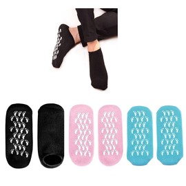 Gel Socks, Moisturizing Socks, Soft Moisturizing Gel Socks for Repairing and Softening Dry Cracked Feet Skins, Gel Lining Infused with Essential Oils (1Pair Blue)