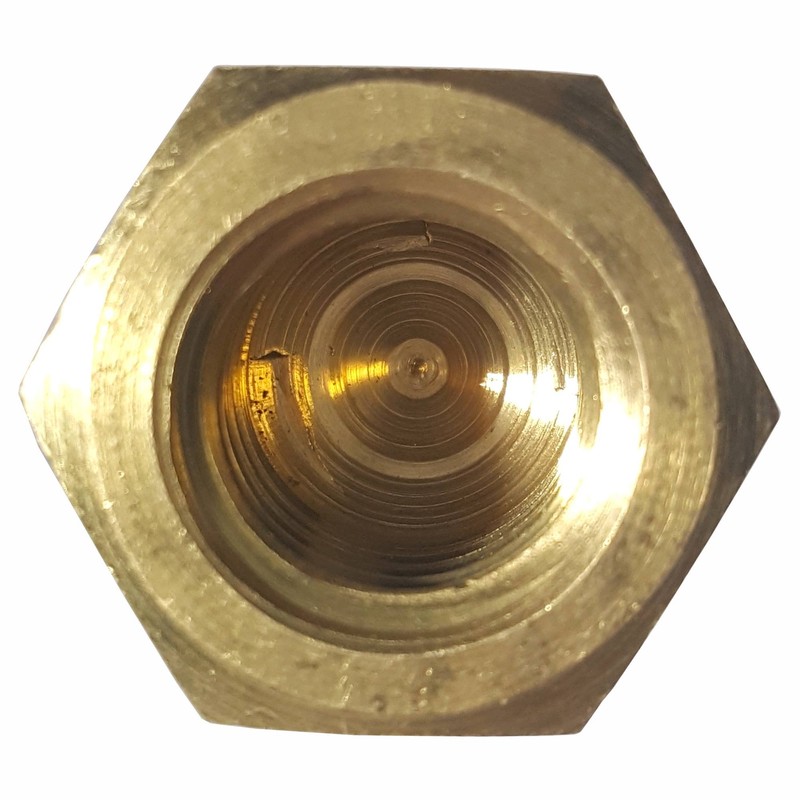5/8-11 Hex Cap Nuts, Solid Brass, Grade 360, Commercial, Plain