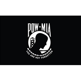 POW MIA Nylon Flag - Single Sided - Various Sizes - Made in USA (3 by 5 foot)