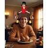 Dkomekii Plush Turkey Hat, Funny Turkey Headwear for Thanksgiving Night
