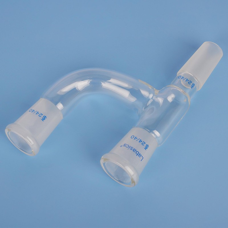 Labasics Borosilicate Glass Distillation Adapter, 3 Way Claisen Distilling Adapter