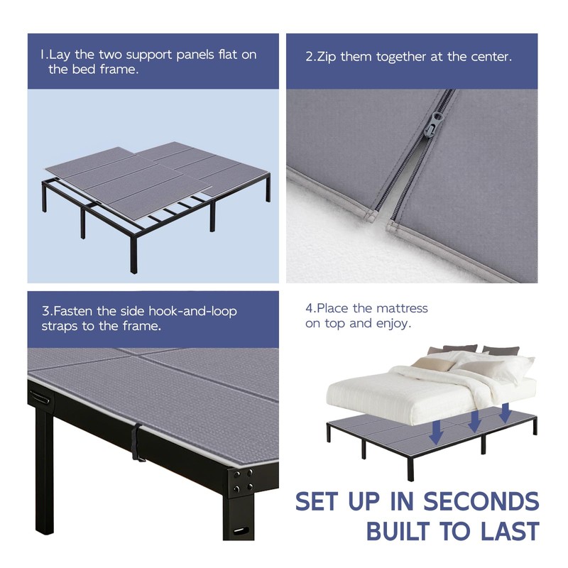 BlissBoard King Bunkie Board, 76 x 80 in, Zipper-Connected Support