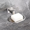 Leyden Bathroom Toilet Soap Dish, Silver Soap Holder for Shower