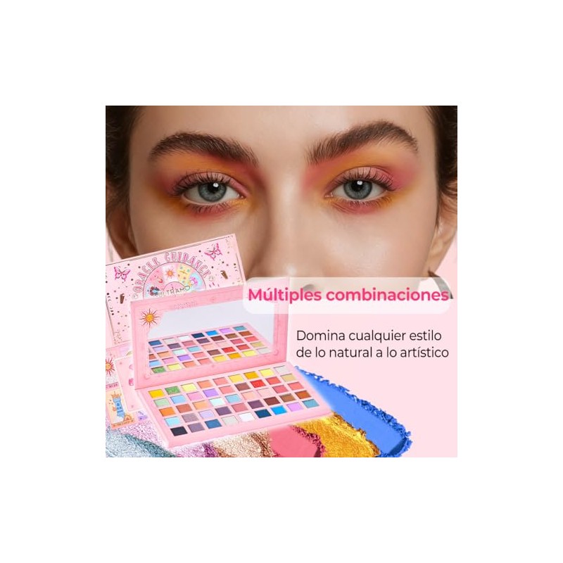 Paleta de Sombras de Ojos de 45 Colores con Espejo