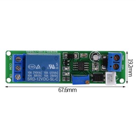 DC 12V Timer Module,Adjustable Timer Delay Turn Off Module Timing Relay Time Switch 1~10sec