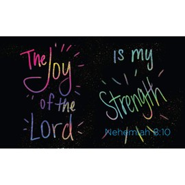 Children and Youth, Pass Along Scripture Cards, The Joy of the Lord is my Strength, Nehemiah 8:10 Pack of 25