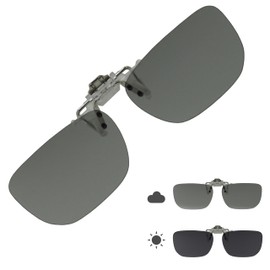 OTC.web MSG02 Dimming, Polarized Front Clip, Color Darkening, Sunglasses, UV Protection, UV Protection, Ultra Lightweight, Flip Type, Large, Cool, Polarized dimmer SM