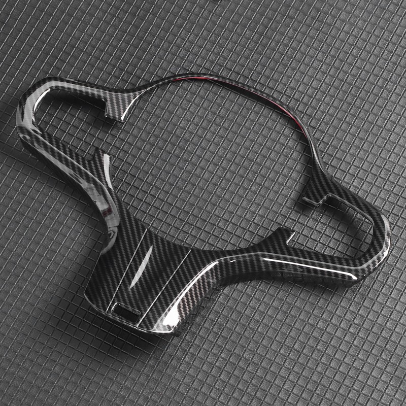 Steering Wheel Button Trim Cover Carbon Fiber Style Fits for