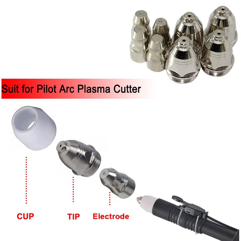 Plasma Cutter Consumables 50PCS P80 Plasma Cutting Accessories For Pilot
