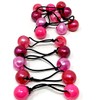 Tara Twinbead Bubble Ponytail Elastics - Pearl Pinks - 10