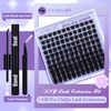 EYDEVRO Fluffy Cluster Lashes Kit D Curl Individual Lashes Thick