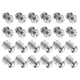 QUARKZMAN Mini Round Knobs, Small Drawer Handles, Cupboard Knobs, Pulls for Chest of Drawers, Cupboard, Jewellery Box, Gift Case, Silver, Pack of 24, 0.38 x 0.4 Inches