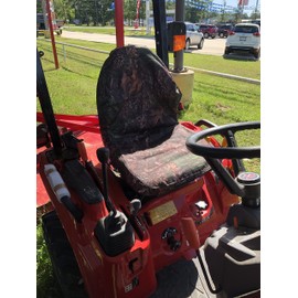 Durafit Seat Covers Compatible with Massey Ferguson 1825,2860,1723,2705 Tractors with high Back seat with no armrests Black (Mixed Pine)