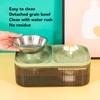 Cat Water Fountain Food Bowl High Capacity Quiet 2 In
