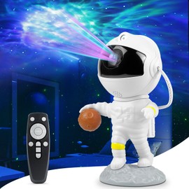 Astronaut Star Projector Night Light, Galaxy Starry Nebula Ceiling Projection Lamp with Remote Control, Star Projector Galaxy Light Projector for Bedroom Kids Adults, Room Decor, Game Room