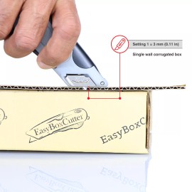 EASY BOX CUTTER Safety Box Cutter, Easy Cut World's Best Box Cutter Knives - Grey 4000