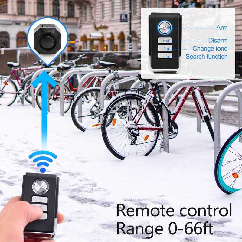 GREENCYCLE Electric Bike Alarm with Remote Controller, Motorcycle Anti-Theft Security