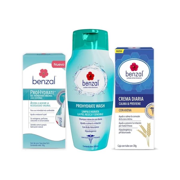 Kit Higiene Personal Benzal Jabon Intimo y Gel Hidratante ProHydrate
