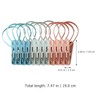 ULTECHNOVO 12Pcs Windproof Clothes Drying Clips with Plastic Rope Lightweight