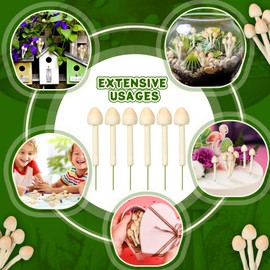 Wesiti 30 Pcs Glow in The Dark Mini Mushroom Figurines Fake Clay Mushroom Miniature Landscape Accessories Waterproof Luminous Garden Decor Micro Landscape